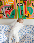 DANA SMALL DESIGNS Otomi Baby Quilt Matilda's Blue