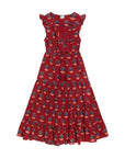 FINAL SALE MER ST. BARTH Giselle Maxi Dress Bordeaux Block Print