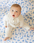DANA SMALL DESIGNS Otomi Baby Quilt Matilda's Blue