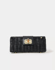 LILLY PULITZER Leena Wicker Clutch Noir