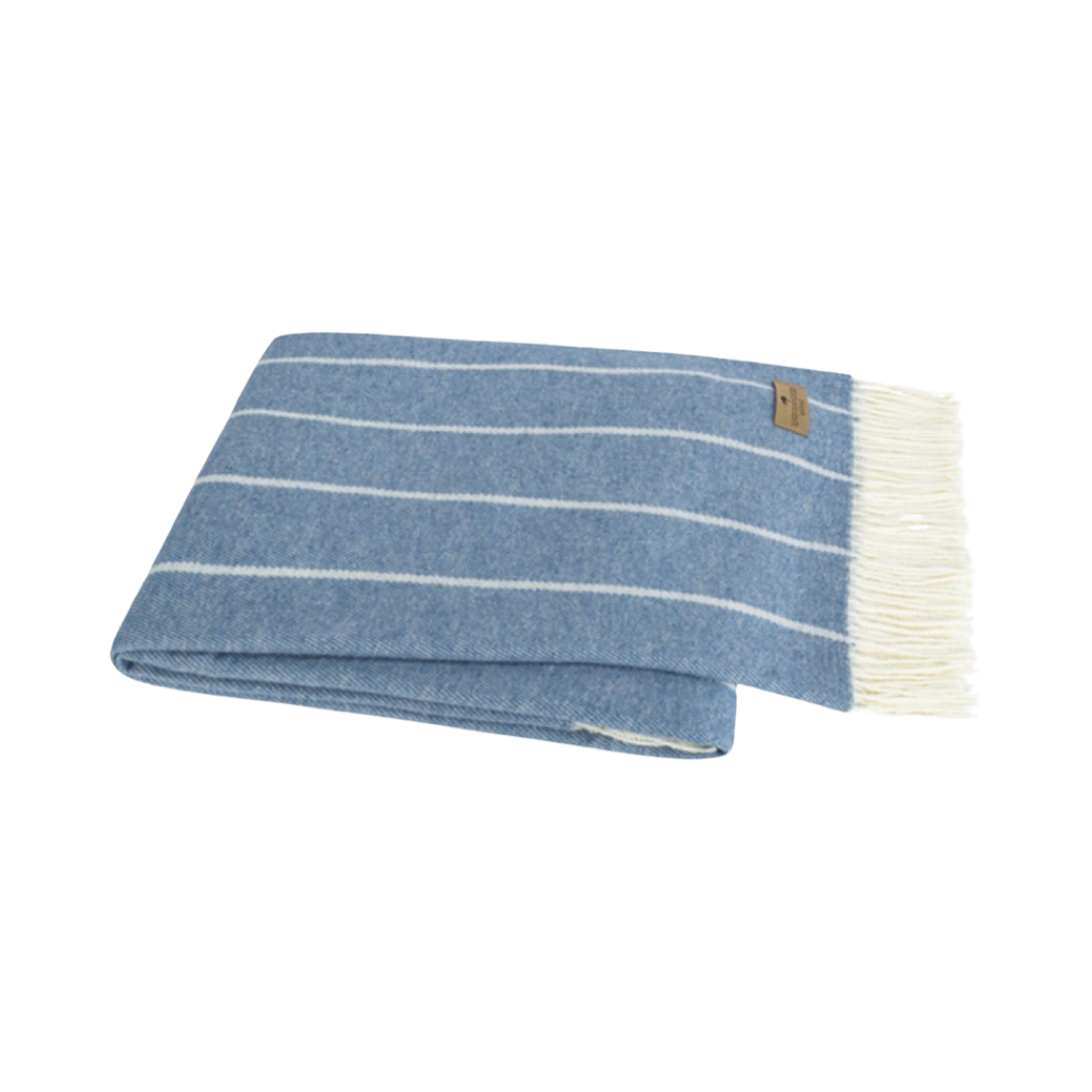 Blue Denim Fiji Stripe Throw