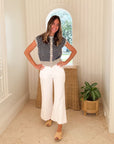 FRANK & EILEEN Riley Wide Leg Sweatpant White