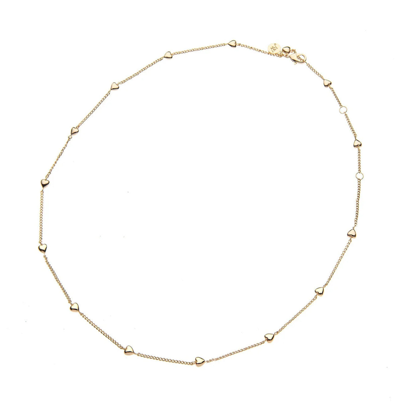 JANE WIN LOVE Adjustable Heart Chain Necklace