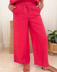 FRANK & EILEEN Maisie Pant Summer Red