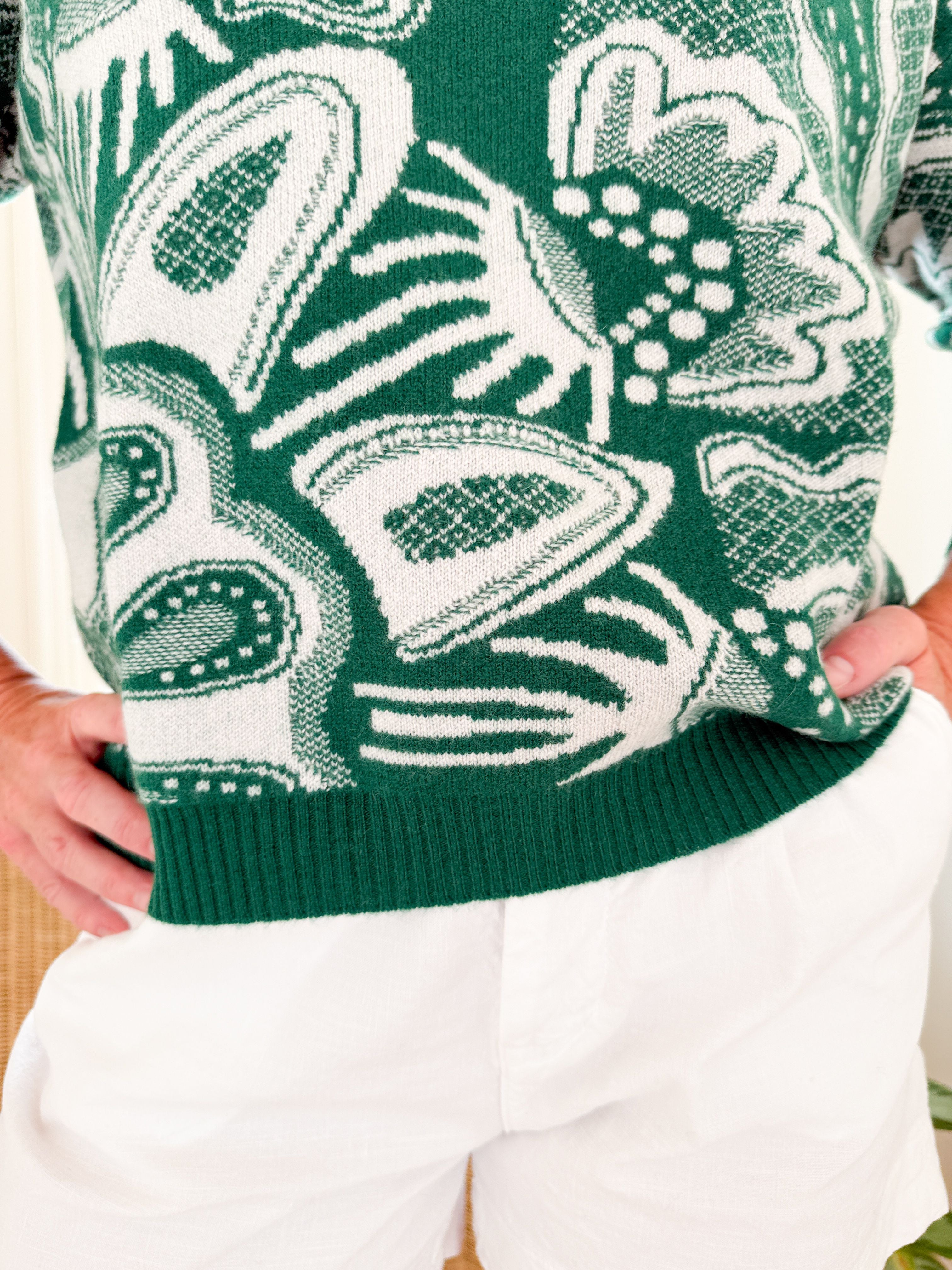 JUMPER 1234 Doily Crew Cilantro Fog