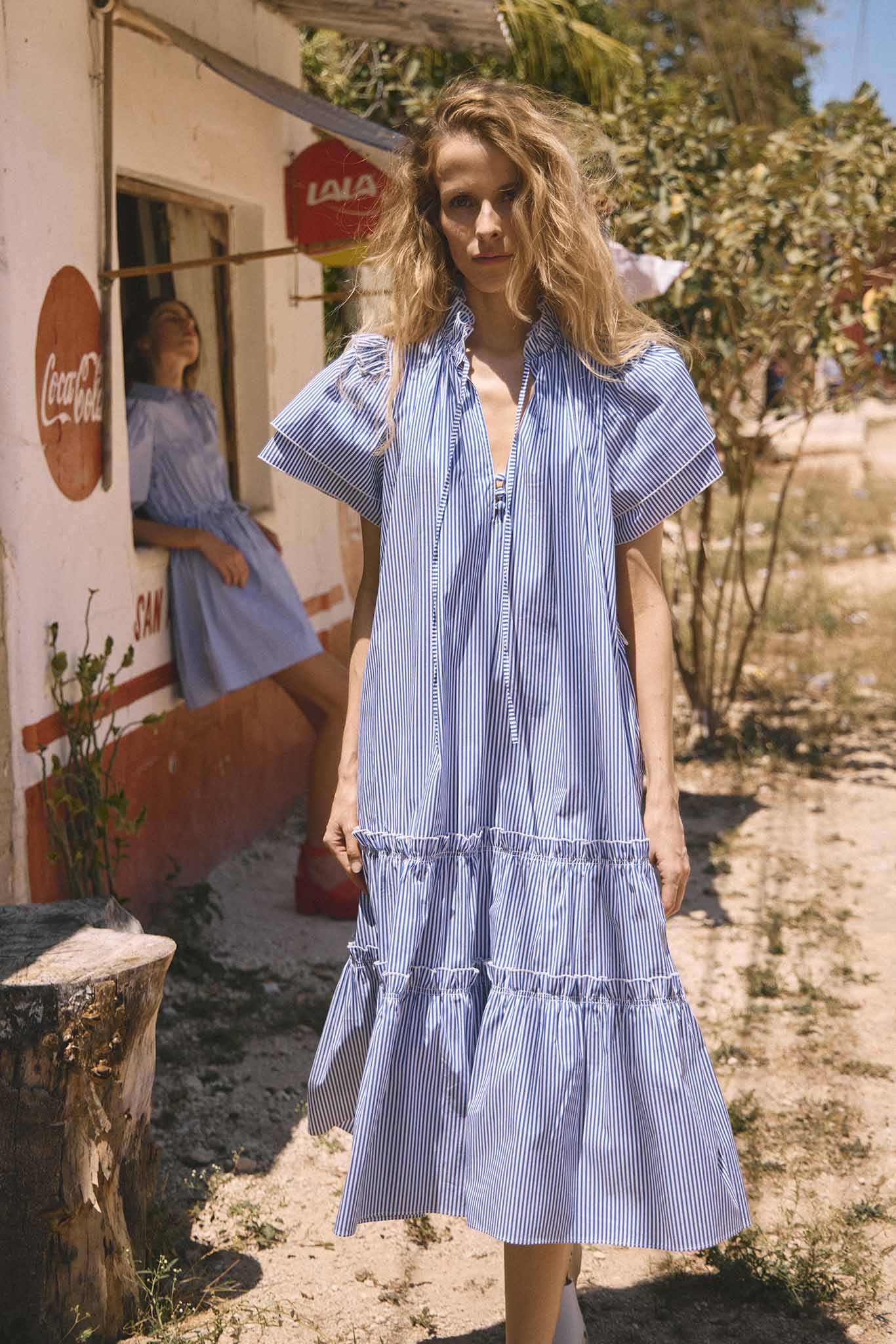 HUNTER BELL Matthews Light Blue Stripe