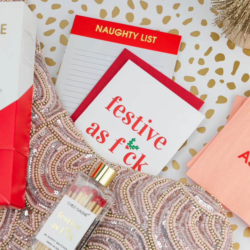 Naughty List Holiday Lined Notepad