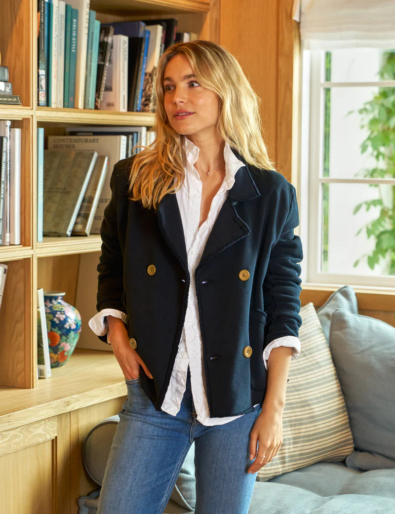 FRANK & EILEEN Mini Belfast Crop Peacoat British Royal Navy