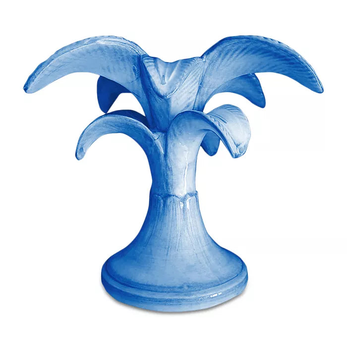 LES OTTOMANS  Blue Palm Candlestick Small