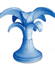 LES OTTOMANS Blue Palm Candlestick Small