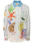 ME369 Isabel Printed Shirt Magic Ocean