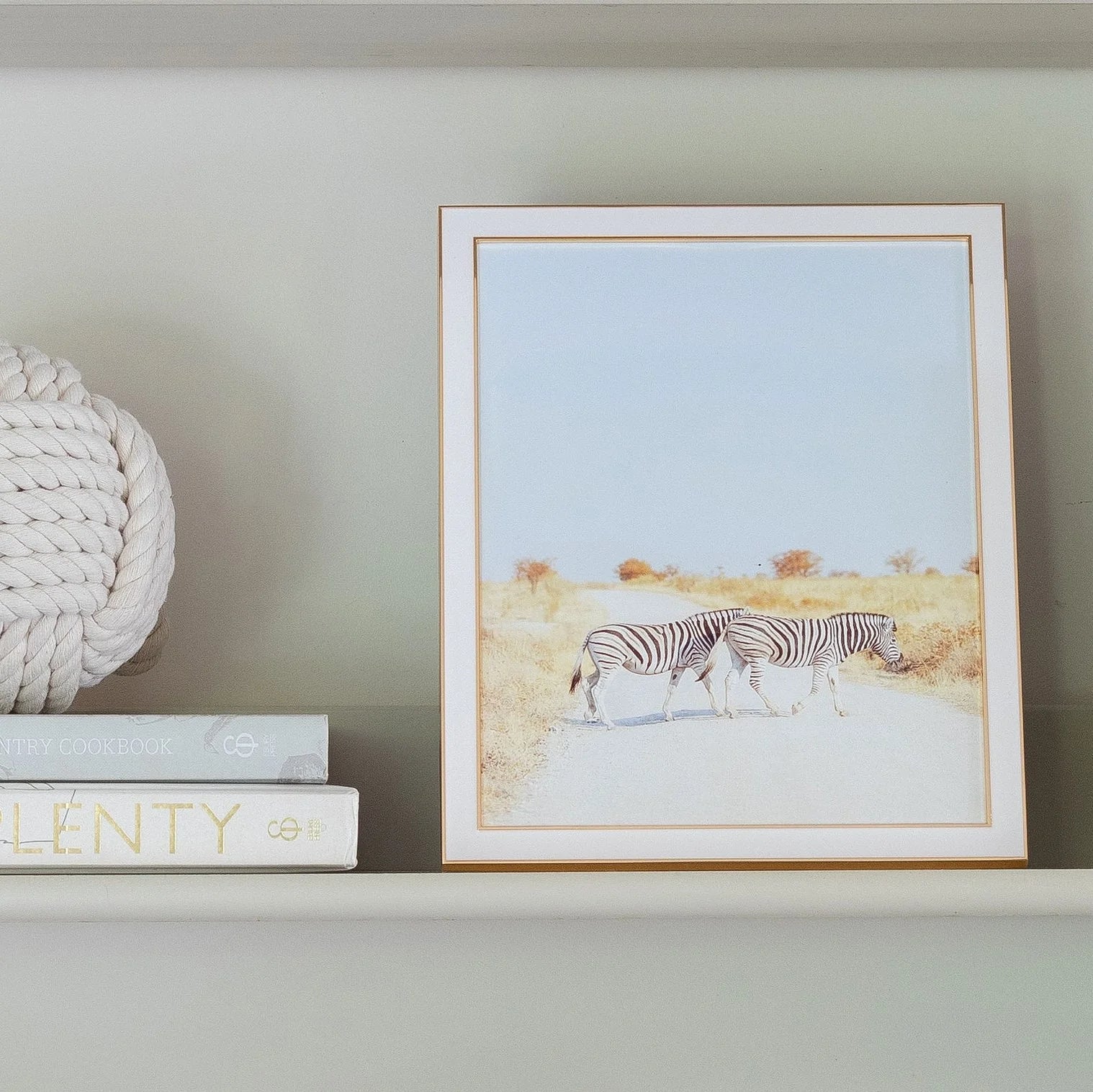 ADDISON ROSS Gold Trim White Enamel Frame