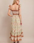 FINAL SALE CARA CARA Ruby Dress Vine Floral Egret Pink