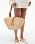 STAUD Vista Raffia Tote Natural/Tan