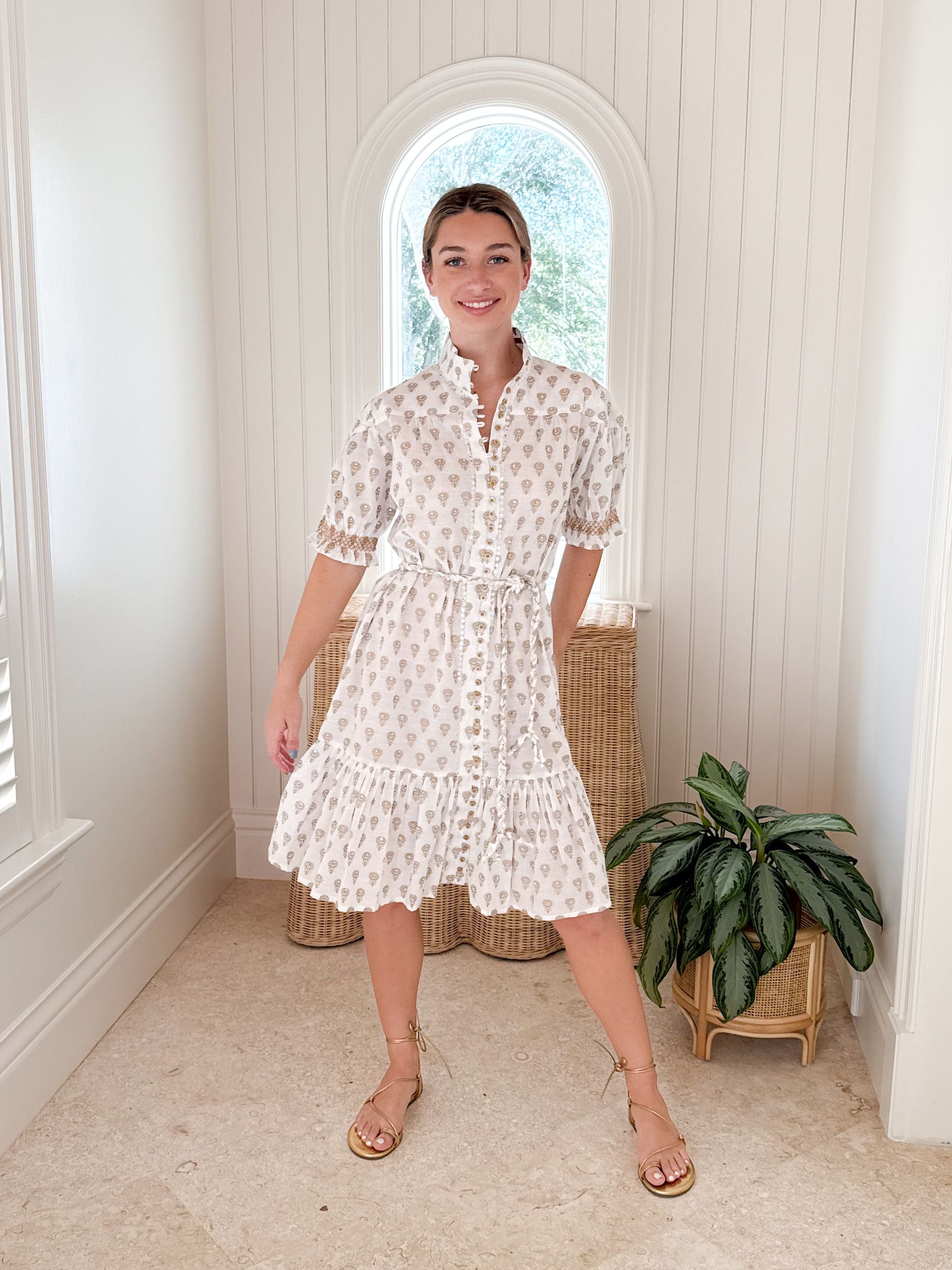 LOLA AUSTRALIA July Midi Dress Ivy White