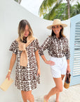 FITZROY & WILLA Edie Shift Espresso Ikat