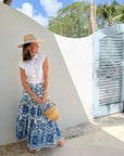 CARA CARA Melanie Skirt Mod Floral Blue