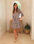 LOLA AUSTRALIA Daisy Boo Mini Dress Starburst Latte