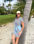 FRANK & EILEEN Lauren Polo Dress White/British Royal Navy Stripe