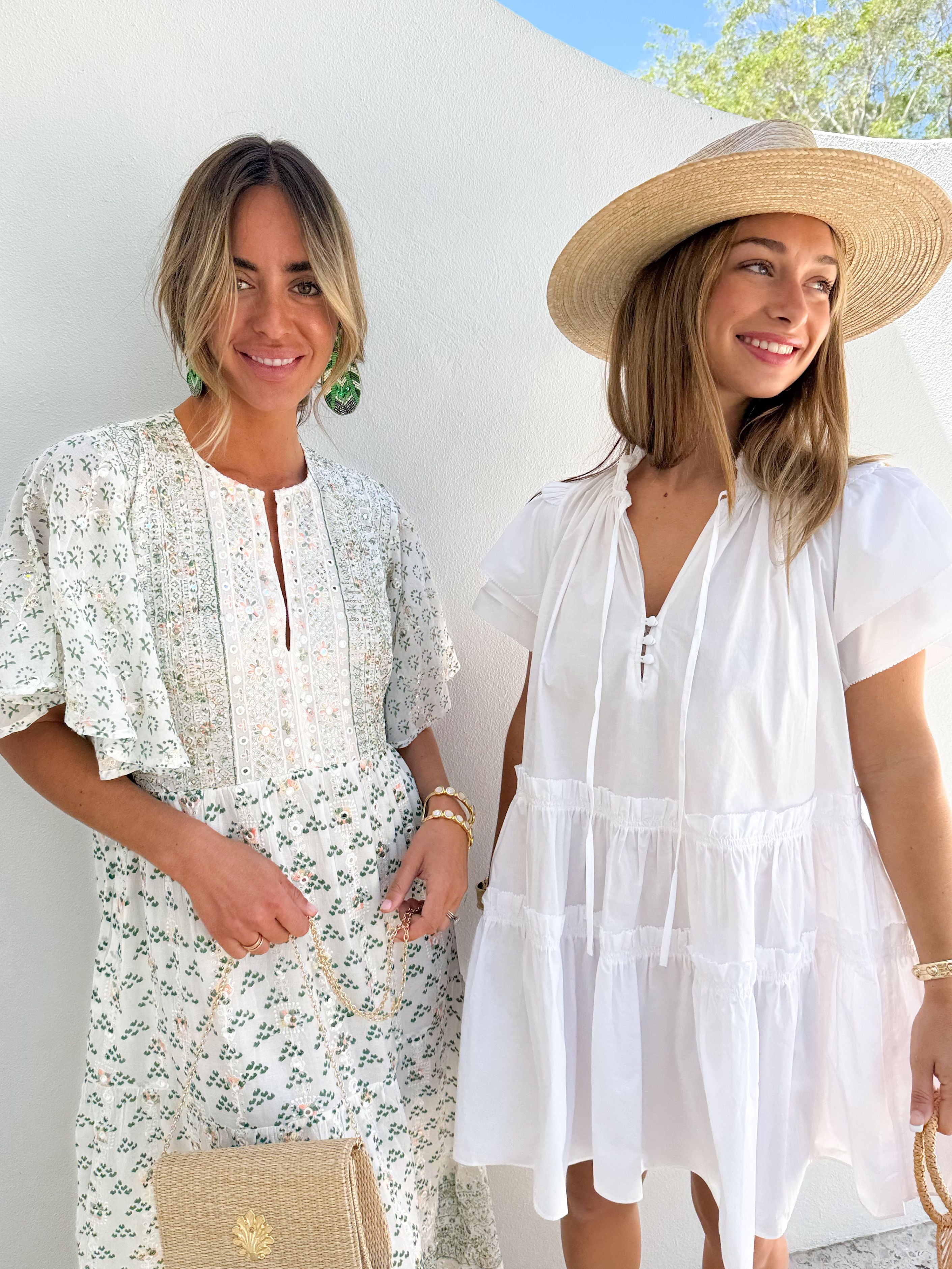 HUNTER BELL Merritt Dress White