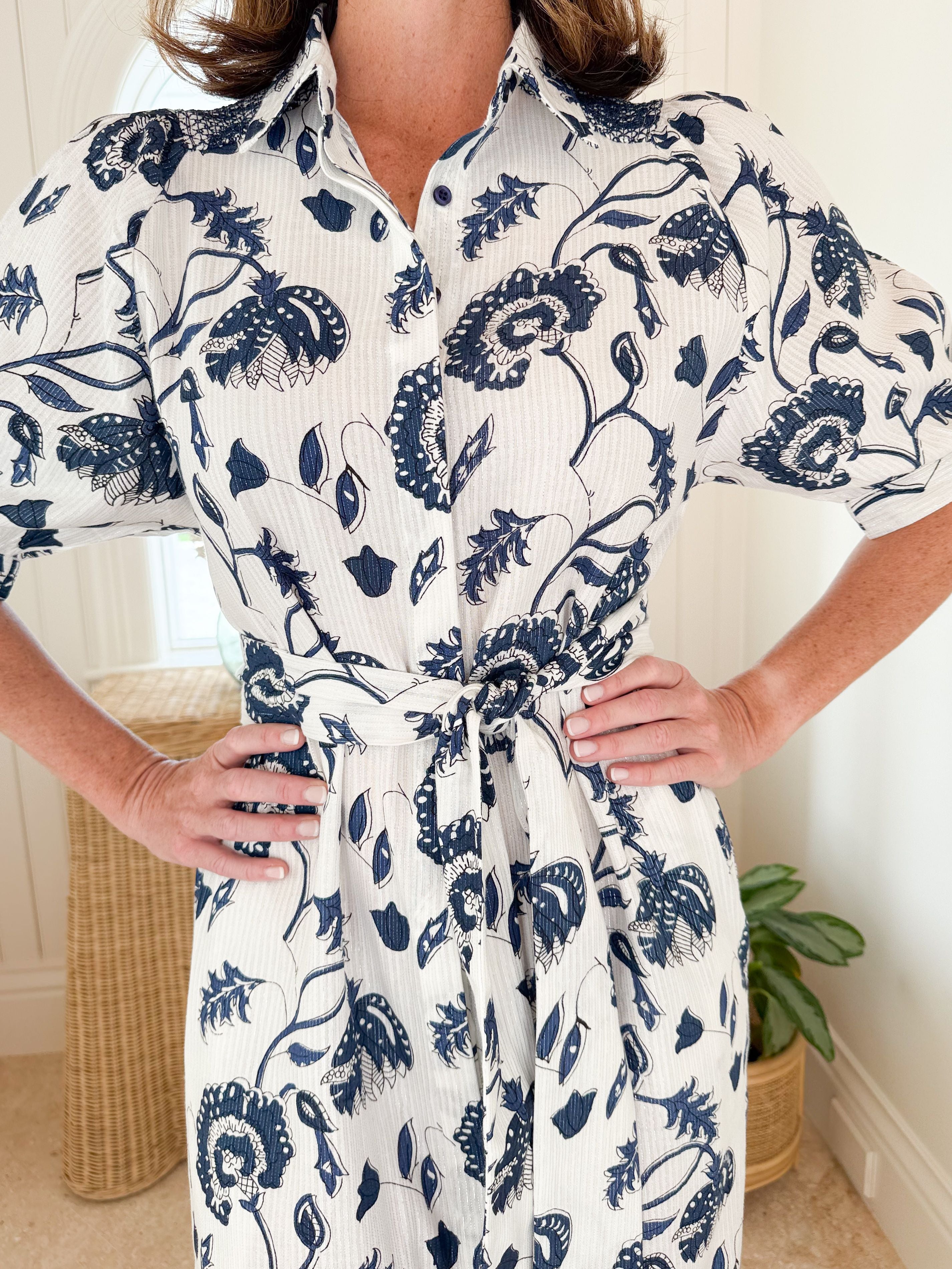 lola shirt dress Pop of Color Midi Shirt Dress