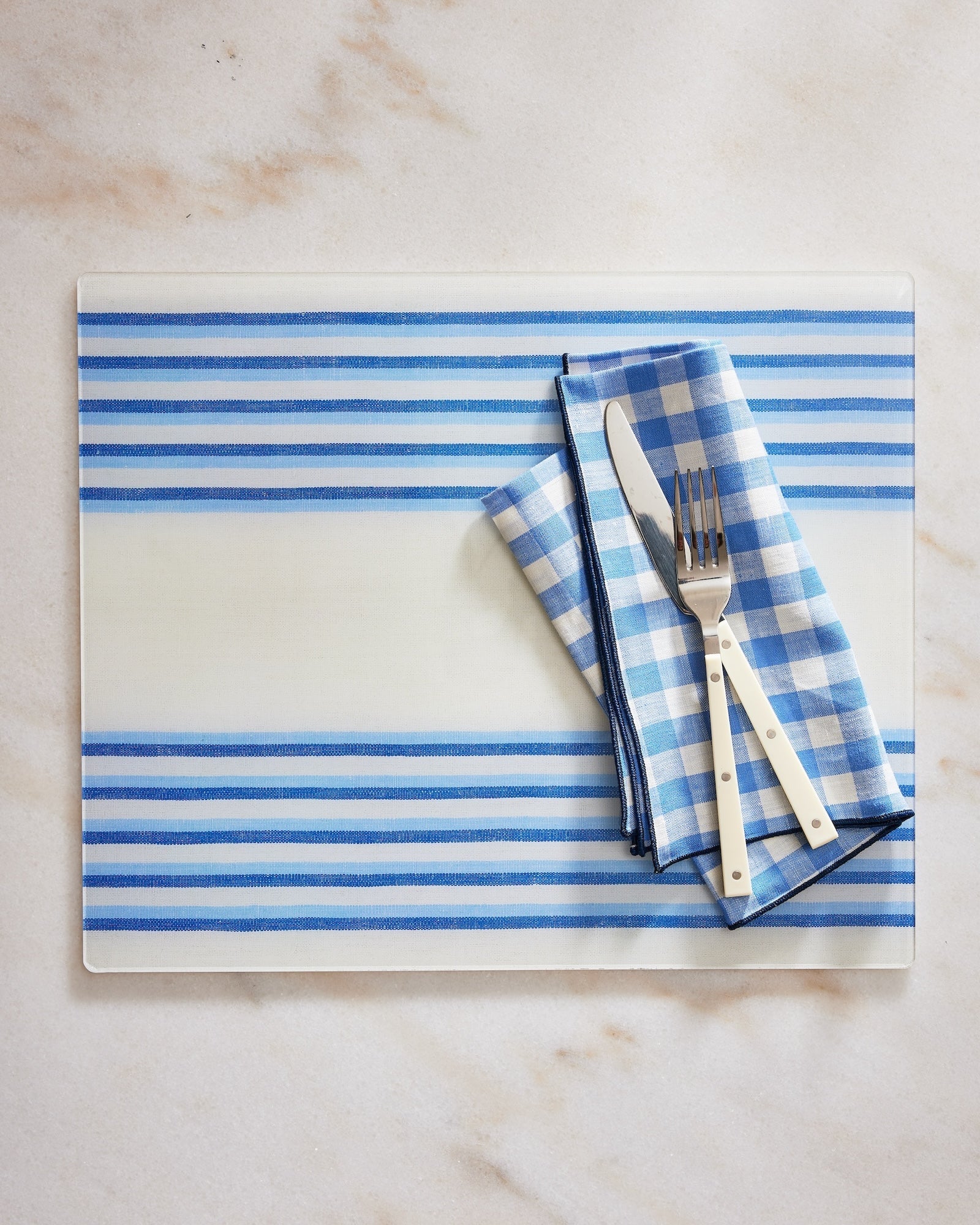 Bonham Blue Stripe Placemat Rectangular-Set/4