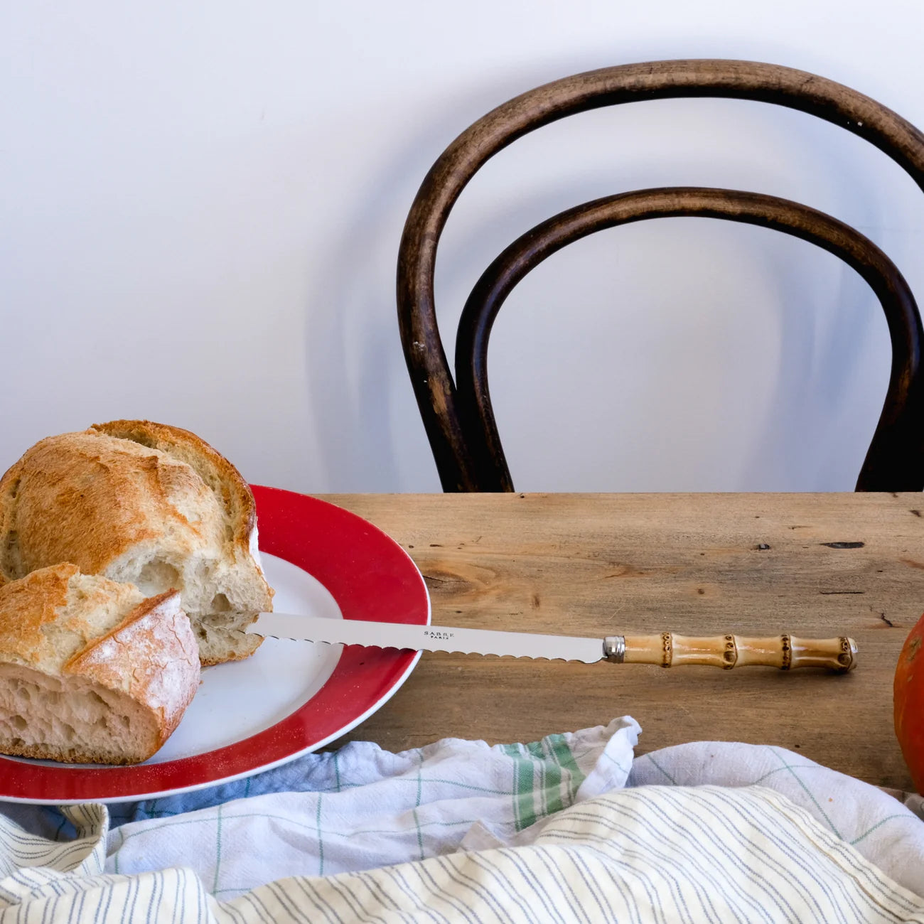 SABRE Panda Bread Knife Light Bamboo