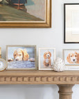 ADDISON ROSS Gold Trim White Enamel Frame
