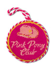 FURBISH STUDIO Needlepoint Ornament Pink Pony Club