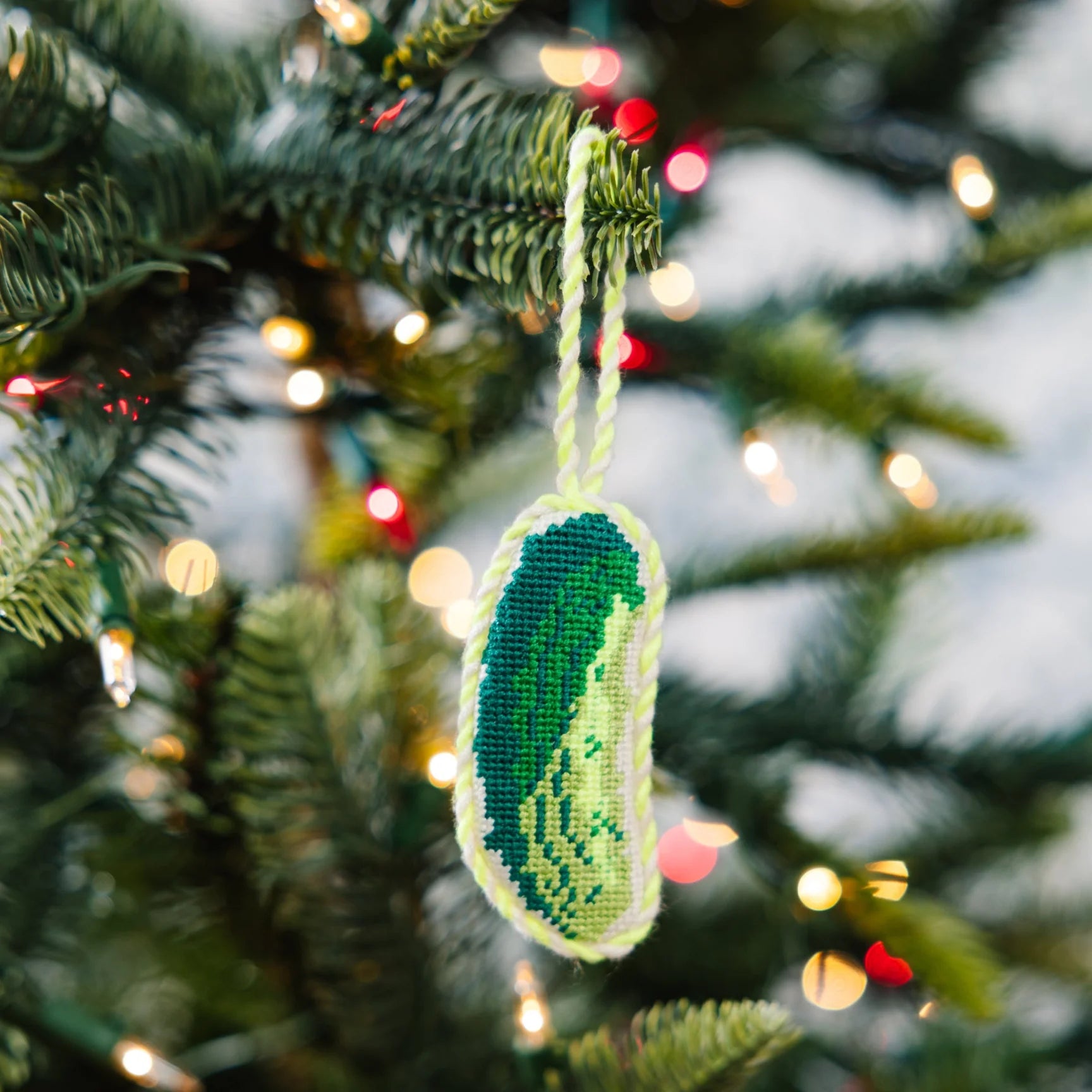 FURBISH STUDIO Needlepoint Ornament Pickle