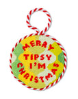 FURBISH STUDIO Needlepoint Ornament Merry Tipsy