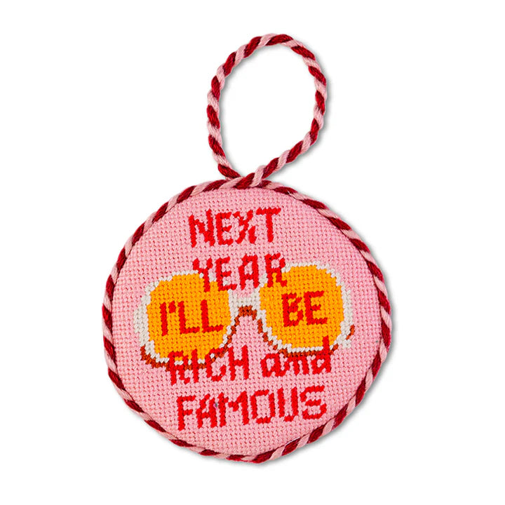 FURBISH STUDIO Needlepoint Ornament Rich And Famous