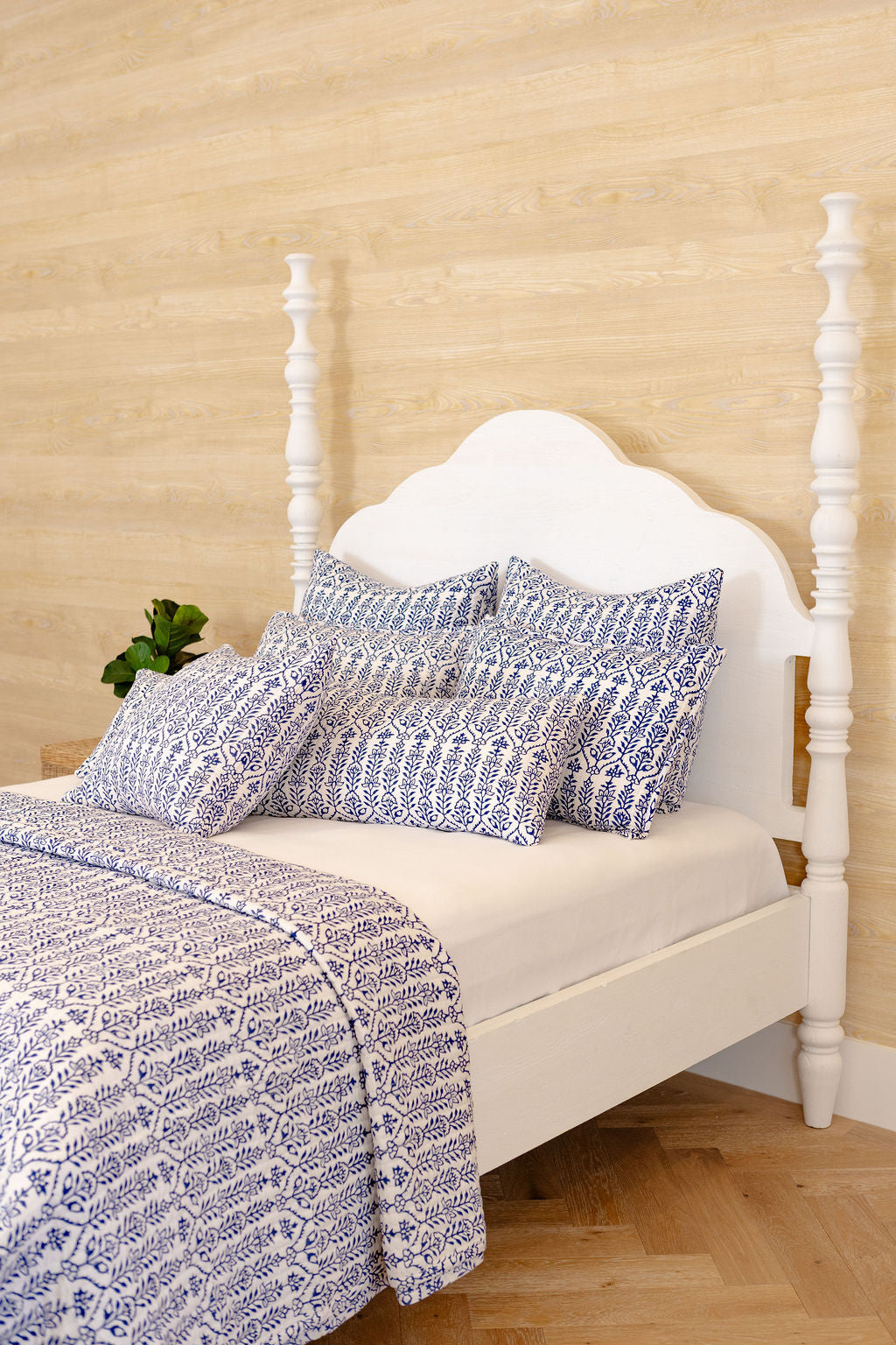 DANA SMALL DESIGNS Throw Pillow Flower Row Marine