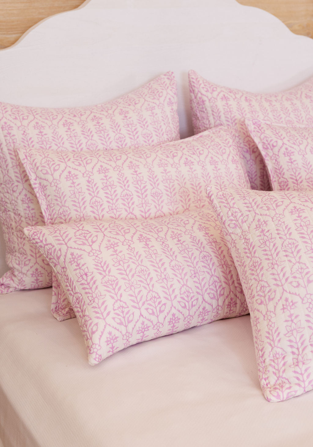 DANA SMALL DESIGNS Throw Pillow Flower Row Lilac