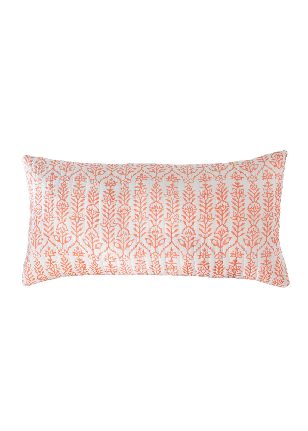 DANA SMALL DESIGNS Throw Pillow Flower Row Tangerine