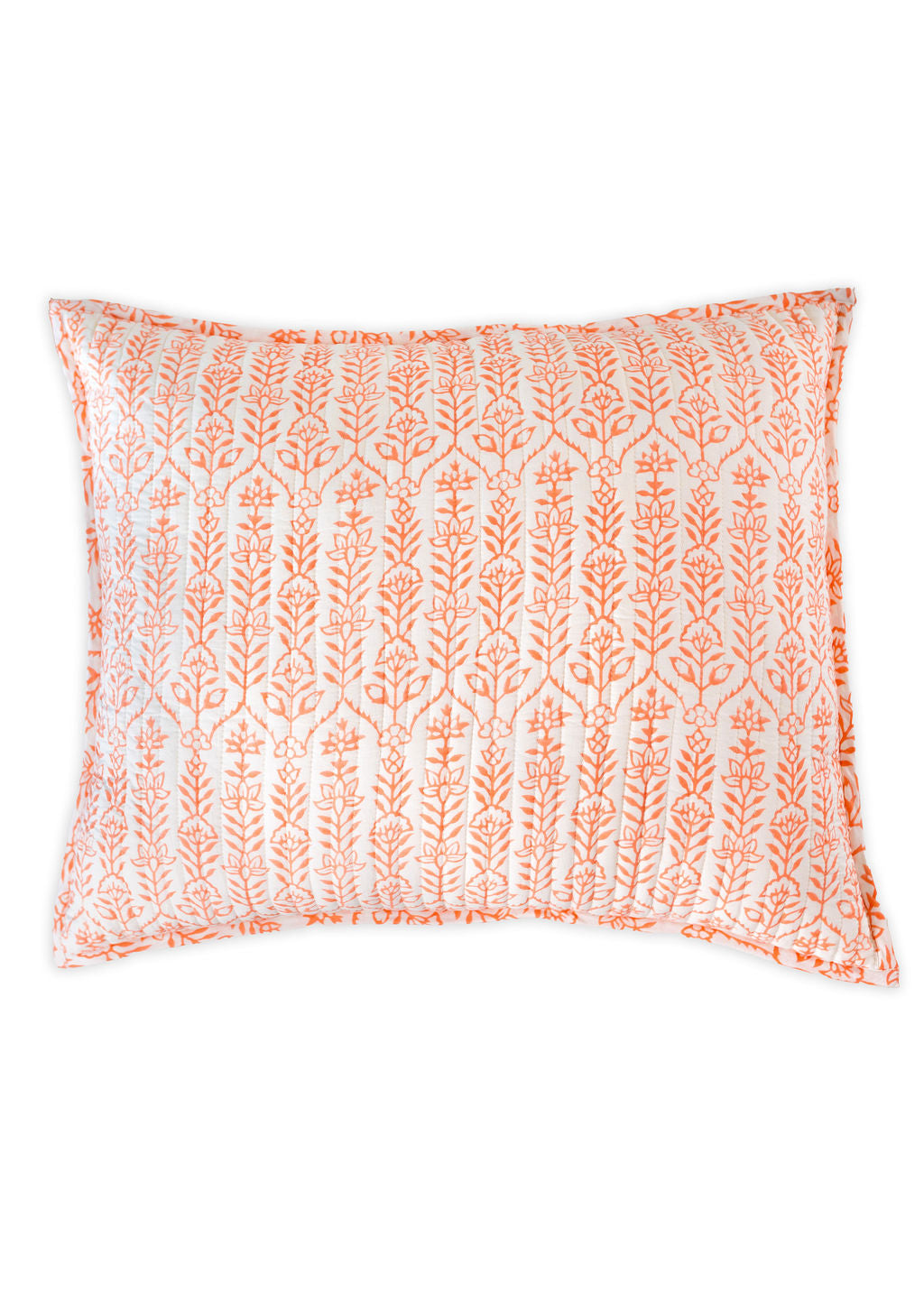 DANA SMALL DESIGNS Sham Flower Row Tangerine
