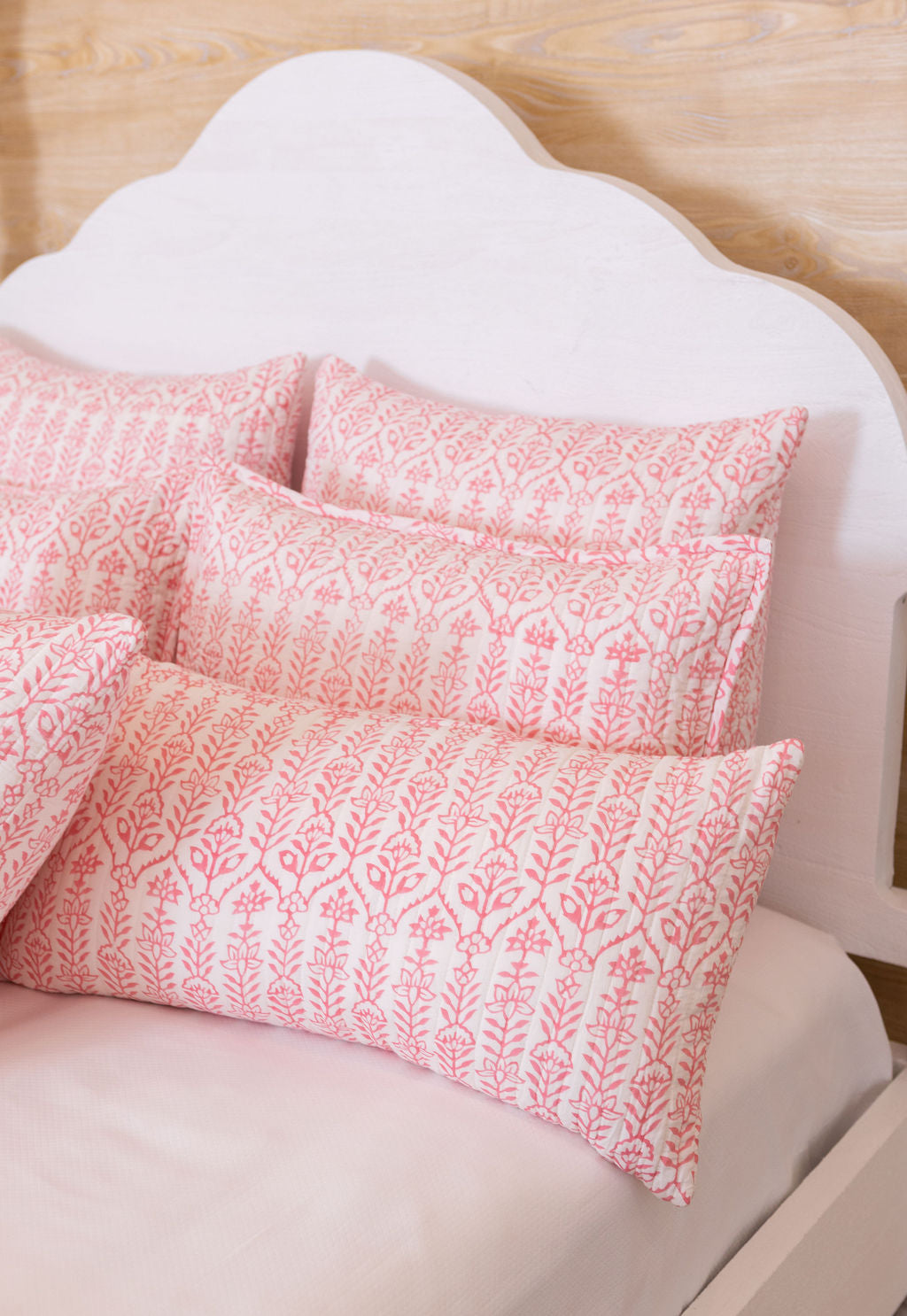 DANA SMALL DESIGNS Throw Pillow Flower Row Pink Lotus