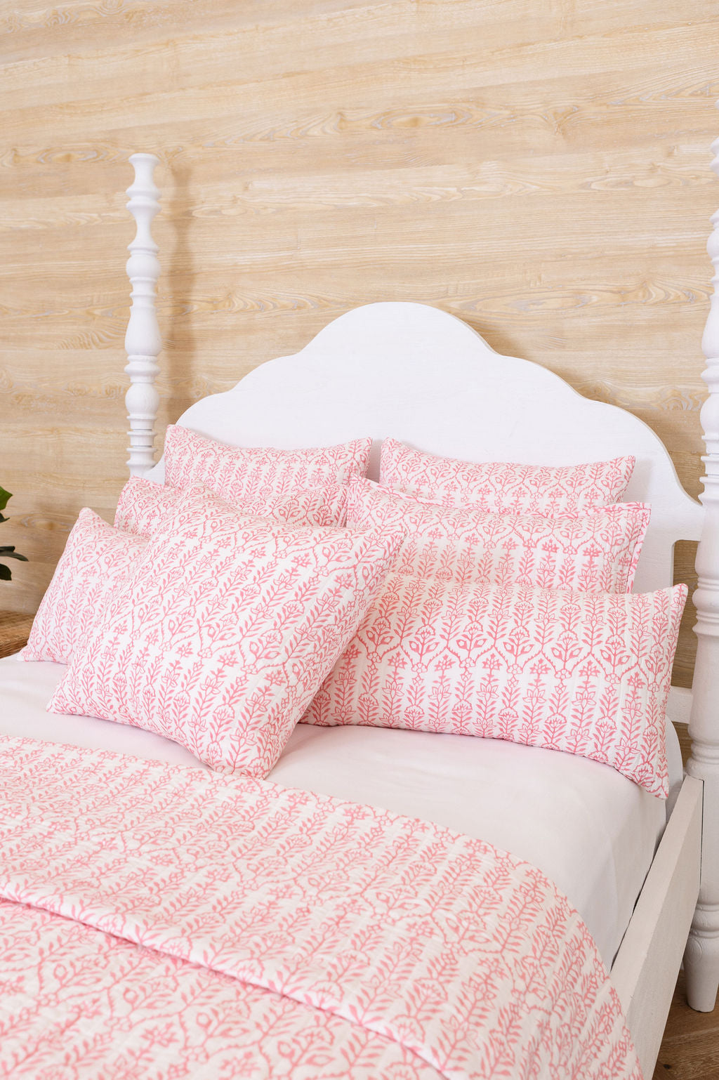 DANA SMALL DESIGNS Throw Pillow Flower Row Pink Lotus