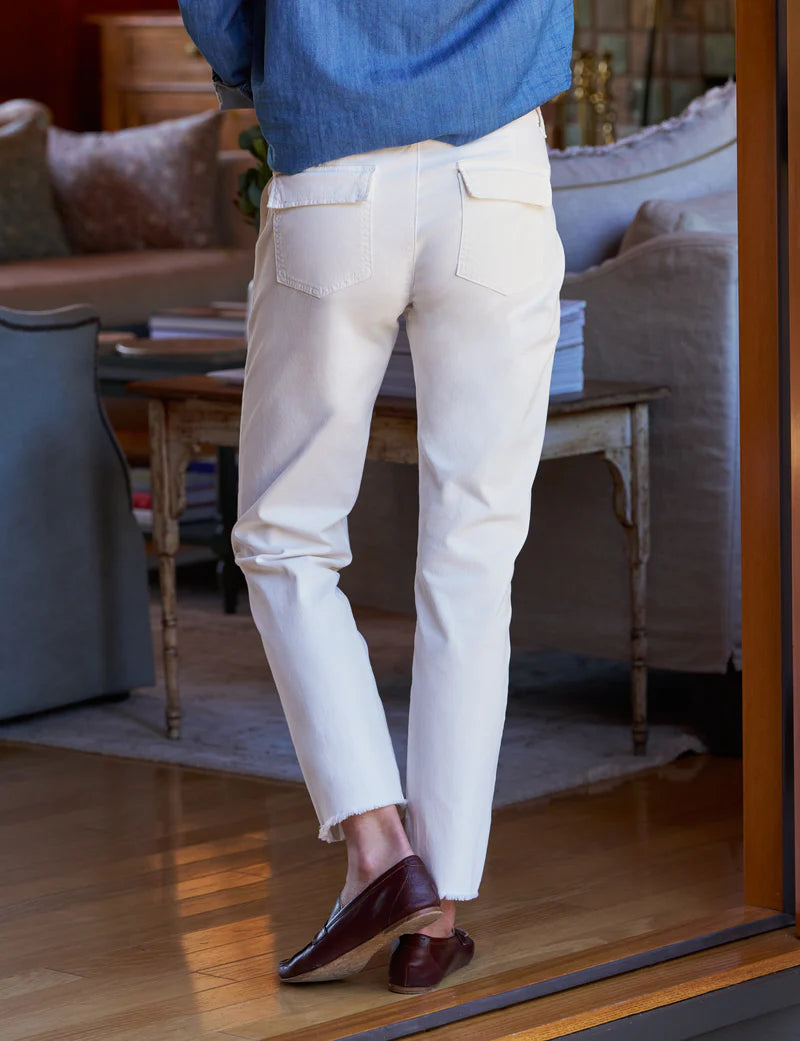 FINAL SALE FRANK & EILEEN Blackrock Utility Pant Chalk