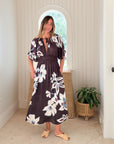 OMIKA Kira Midi Dress Adrienne Ganache