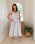 NAVY BLEU Eva Dress Brown Medallion