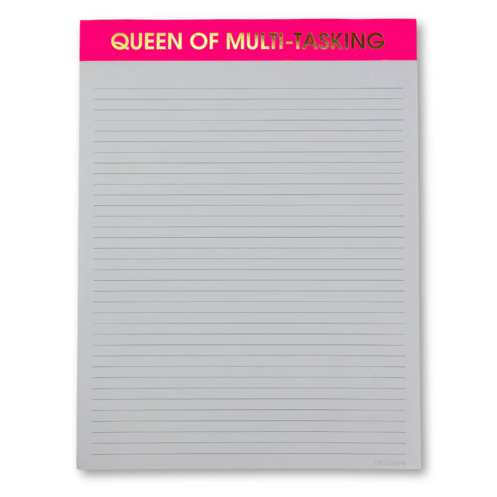 Queen of Multi-Tasking Large Memo Lined Notepad