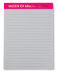 Queen of Multi-Tasking Large Memo Lined Notepad
