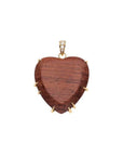 JANE WIN LOVE Wood Heart Pendant Necklace