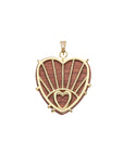 JANE WIN LOVE Wood Heart Pendant Necklace