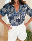 FITZROY & WILLA Sallie Ann Blouse Blue Bird