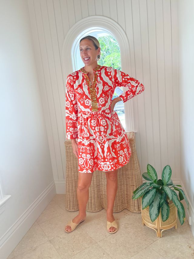 FINAL SALE SHERIDAN FRENCH Abigail Dress Pumpkin Brocade