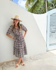 LOLA AUSTRALIA Austen Midi Dress Starburst Latte