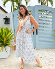 NAVY BLEU Eva Dress Brown Medallion