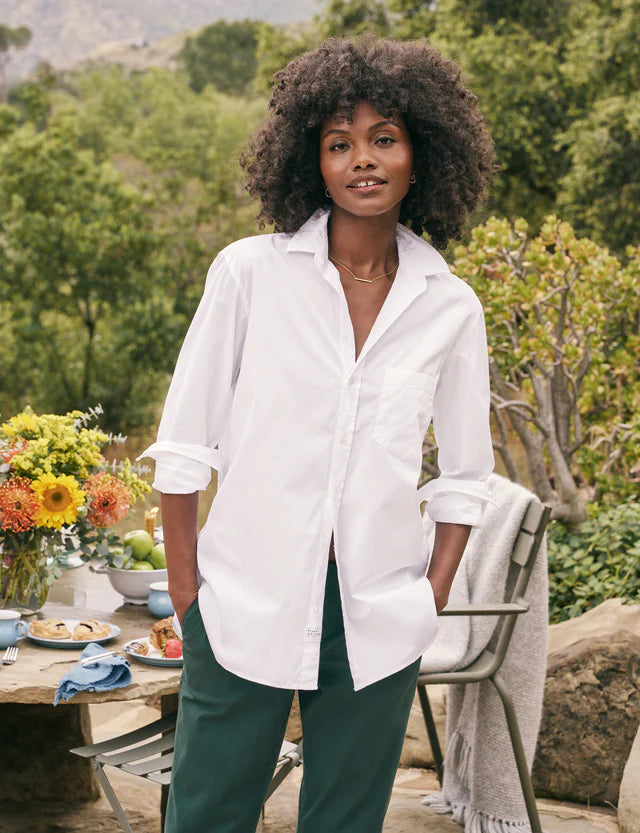 FRANK & EILEEN Joedy Button Up Shirt White Superluxe